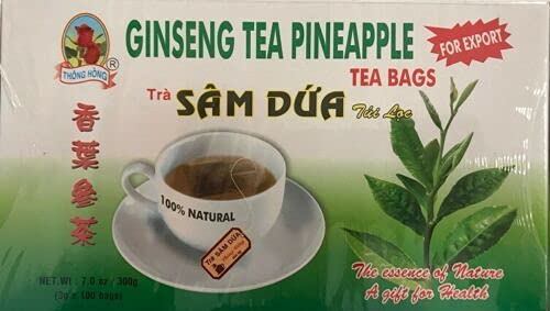 Ginseng Tea Pineapple Tea Bags Tra Sam Dua Net Wt. 7oz / 200g 100 Tea Bags