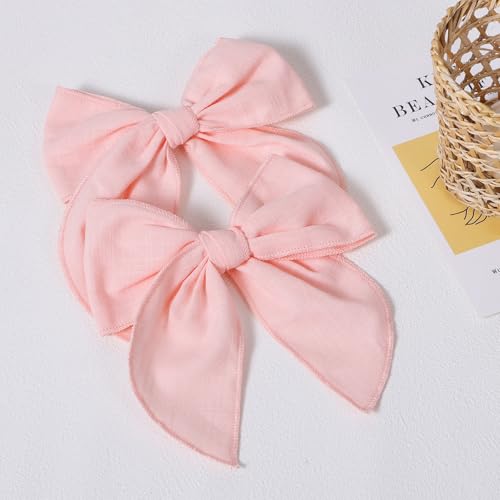 Pinzas para el cabello pack 2 moños fable rosa melocotón miniatura 2