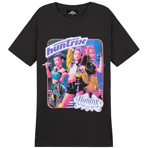 KPop Demon Hunters Oficial Huntrix Camiseta Niña Manga Corta, Rumi Mira Zoey,...