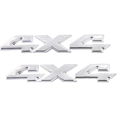 UpAuto 3D 4X4 RAM Emblem Badge Nameplate Replacement Sticker for Dodge RAM 1500 2500 3500 Sold in Pair (Silver) Cover