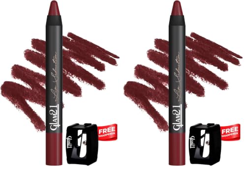 Image of Glam21 Lip Seduction Non- Transfer Crayon Lipstick up to 12 Hours Stay | Lightweight & Longlasting|Creamy Matte | Smudge Proof - 3.6gm|Mauve|13 (Pack of 2)