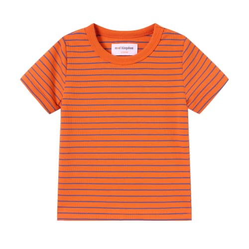 Image of Mud Kingdom T-Shirt for Boys Short Sleeve Plain Cotton Classic Summer Casual Stripe