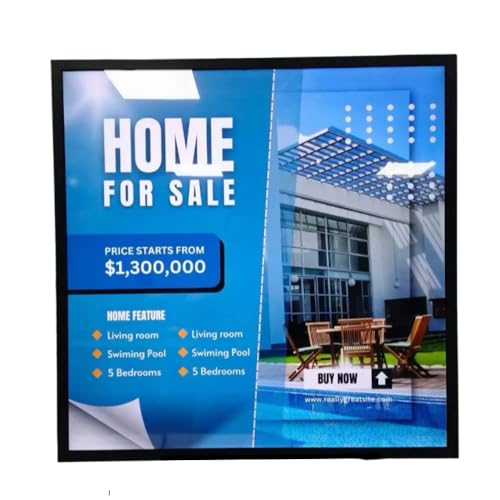 Image of 33.3 Inch (598x598mm Viewable) Proportional Square LCD Display Screen for Business, Cloud /APP /USB Disk