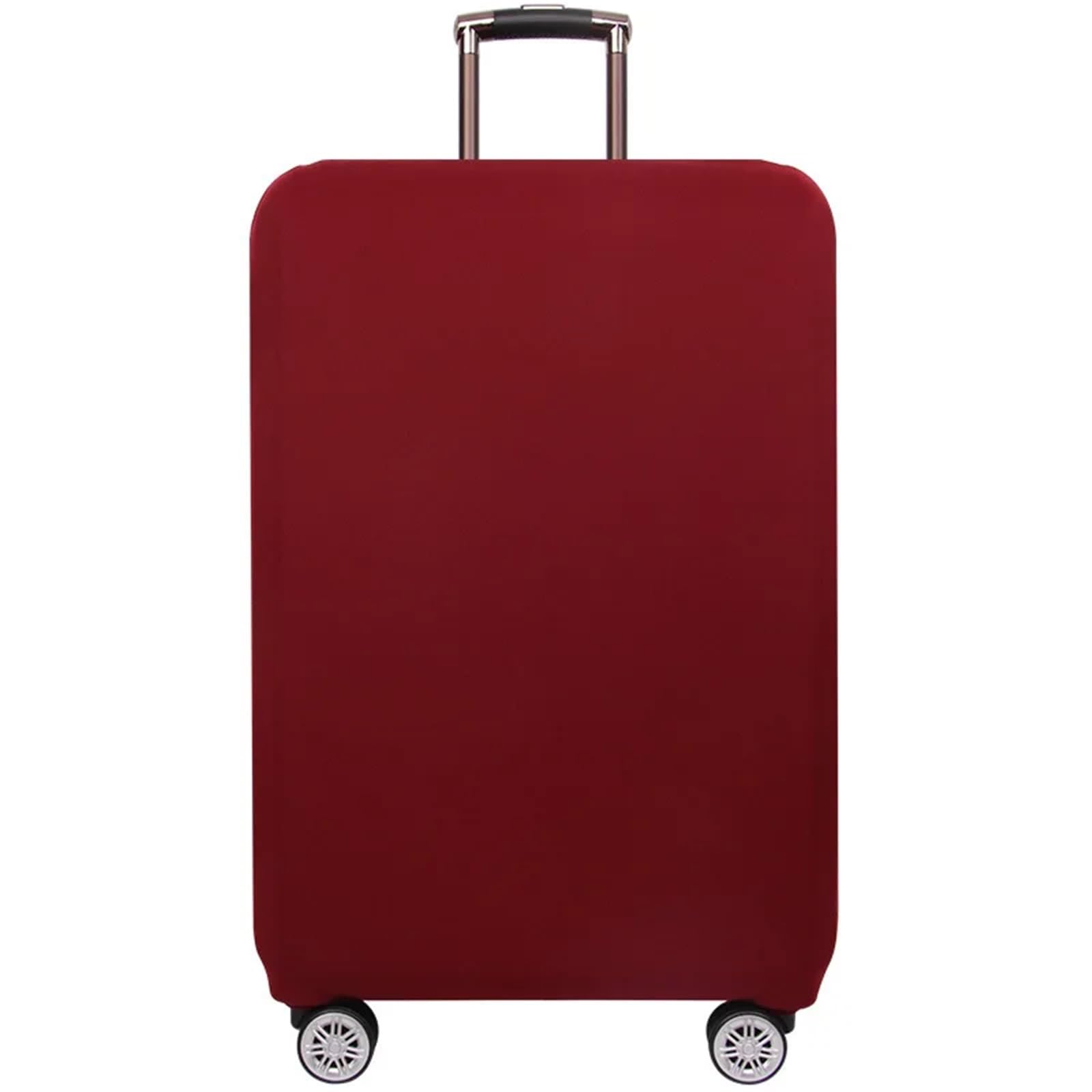 Copri Valigia 2pcs di Spessore Elastico Solido Bagagli Copertura Protettiva Vestito Con Cerniera for 18-32 pollici Borsa Valigia Coperture Trolley Copertura accessori da viaggio(Wine red,L 25-28 inch)