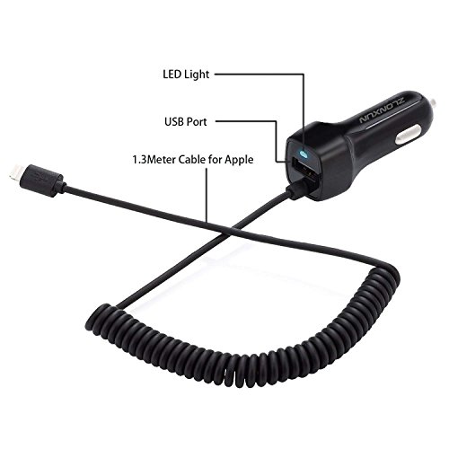Car Charger With Cable For Iphone 11/11 Pro/Xr/Xs/Xs Max/8 Plus/8/6/6S Plus/7/7 Plus/Se #TOP1