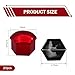 yorpyep 20 PCS Lug Nut Cover, 17 mm Hexagonal Nut Tire Screws Rust-Proof and Dust-Proof Protective Cover, Wheel Hub Decorative Plastic Shell with Removal Tool, for Most Cars Tire Accessories (Red)
