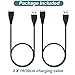 Kissmart Charger Compatible with Fitbit Charge HR, Replacement USB Charging Cable Cord for Fit bit Charge HR (2Pack, 30cm/1ft)