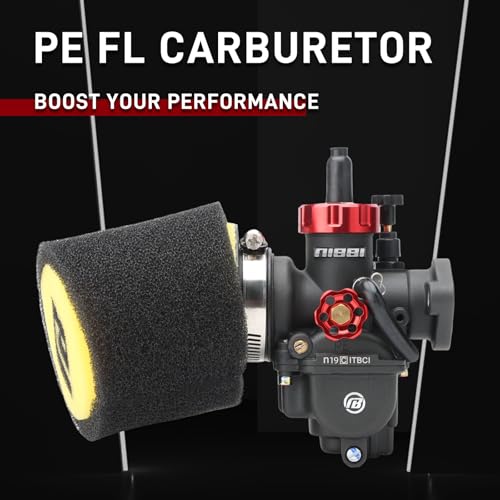 Image of NIBBI PE19 Carburetor Kit, 19mm Carburetor Motorcycle Carb with Foam Air Filter-Fit for 100cc 110cc 125cc Dirt Bike Pitbike Minibike Apollo TaoTao Lifan Kayo SSR