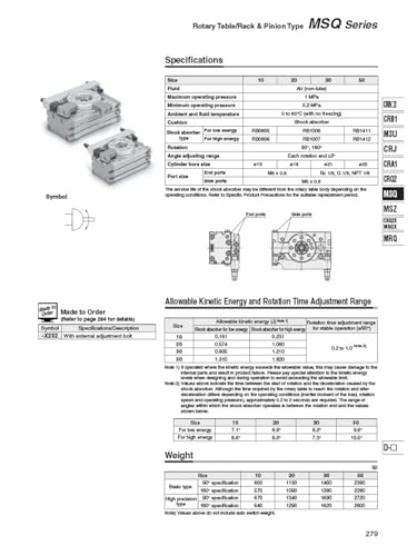 Table rotative MSQB10L3 vérin pneumatique pour automatisation de tri - 5