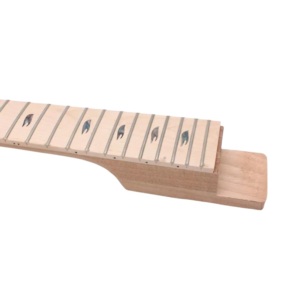 1 set per chitarra con manico e corpo, semilavorato, 22 tasti, tastiera in mogano e acero, chitarra fai da te semi cava