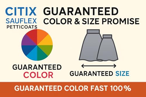 Image of CITIX Pure Cotton Petticoat for Woman Saree | Adujastable Drawstring Waist
