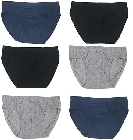 3 & 6 Men's Cotton Briefs Underwear Cotton brief Classic Stretch Fit Comfortable Underpants Men Multipack Brief Hipster Multipack Assorted Colors Pack (3 & 6)