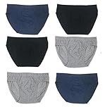 reshmena® 6 Men Briefs Underwear Cotton brief Classic Stretch Fit Comfortable Underpants Men Multipack Brief Hipster Assorted Colors Size XL