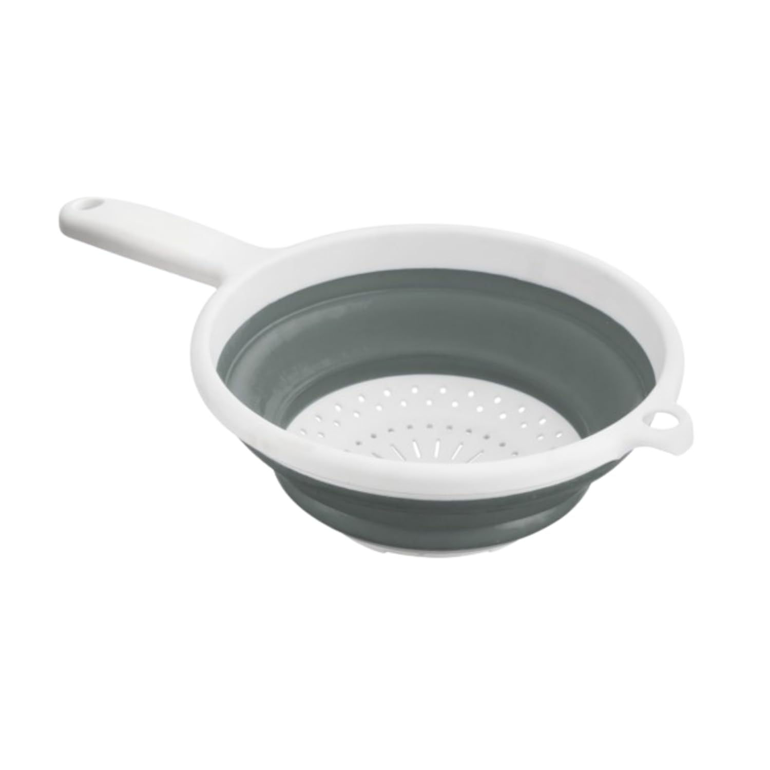 HOMESHOPA Collapsible Sieve with Handle, Foldable Kitchen Colander Strainer, Silicone Drain Basket for Draining Pasta, Fruits, Vegetable, Space-Saving & BPA Free