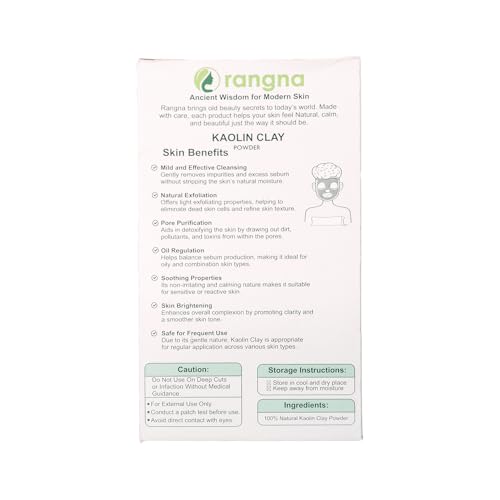Image of Natural Kaolin Clay Powder | China clay - For Acne, Blackheads And For Glowing Skin 100g