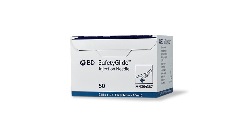 BD SafetyGlide Needle, 23 G x 1-1/2 in. #304387 (50 Count)