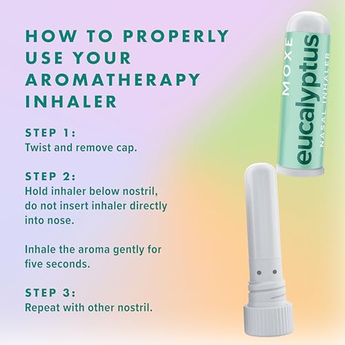 Image of MOXĒ Pure Essential Oil Nasal Inhaler Stick Bundle, 8 Scents, Sinus Relief | Eight Pure Essential Oil Inhalers for Refreshing, Calming and Cooling Aromatherapy; Portable No-Mess Scent Sticks