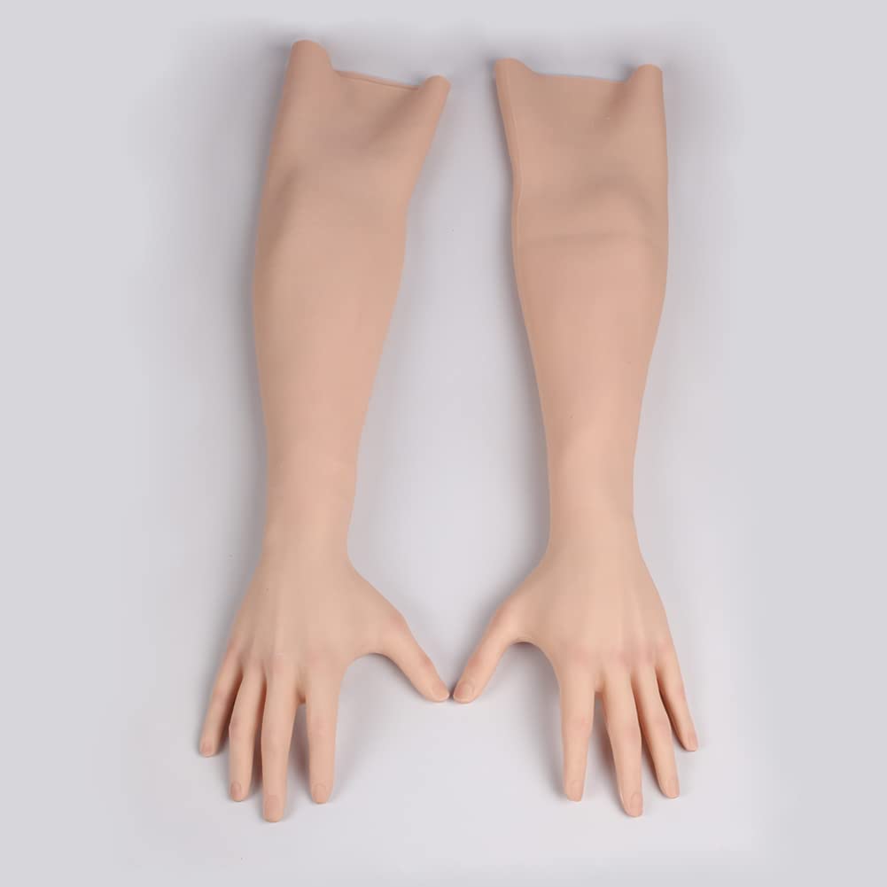 Guanti realistici in silicone falso mano femminile artificiale per la pelle protesica Crossdresser Cosplay