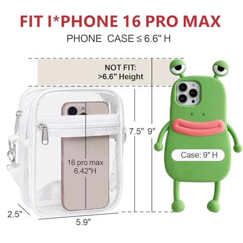 PACKISM Clear Bag for Stadium Events - Clear Purses for Women Stadium Crossbody Messenger Bag for Concerts Sporting Events3