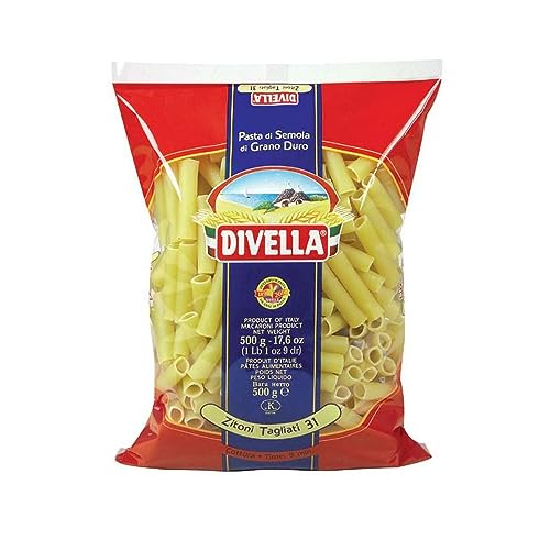 Divella - Zitoni Tagliati 31, Pasta di Semola di Grano Duro , 500 g