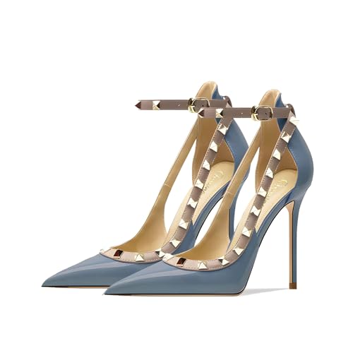 Image of Women's Pointed-Toe Bag-Toe Strappy High-Heeled Shoes Sexy Stiletto Pumps