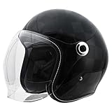 RIDEZ ZZ バイク ジェットヘルメット UVシールド バックル式 軽量 通勤 ツーリング 原付 125cc 大きいサイズ ZZ-BK-L-XL