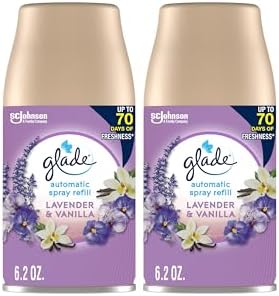 Lavender Vanilla , 12.4 Ounce : Glade Automatic Spray Air Freshener, Lavender Vanilla, 2count, 12.4 Ounce