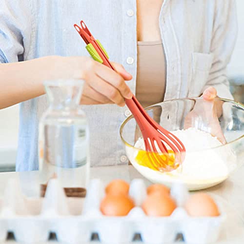 2 In 1 Food Clip & Egg Whisk, Multi-Function Egg Beater And Bread Clip, Handheld Egg Mixer Plastic Egg Beater Blender, Multifunctional Kitchen Tool (Blue) #TOP3