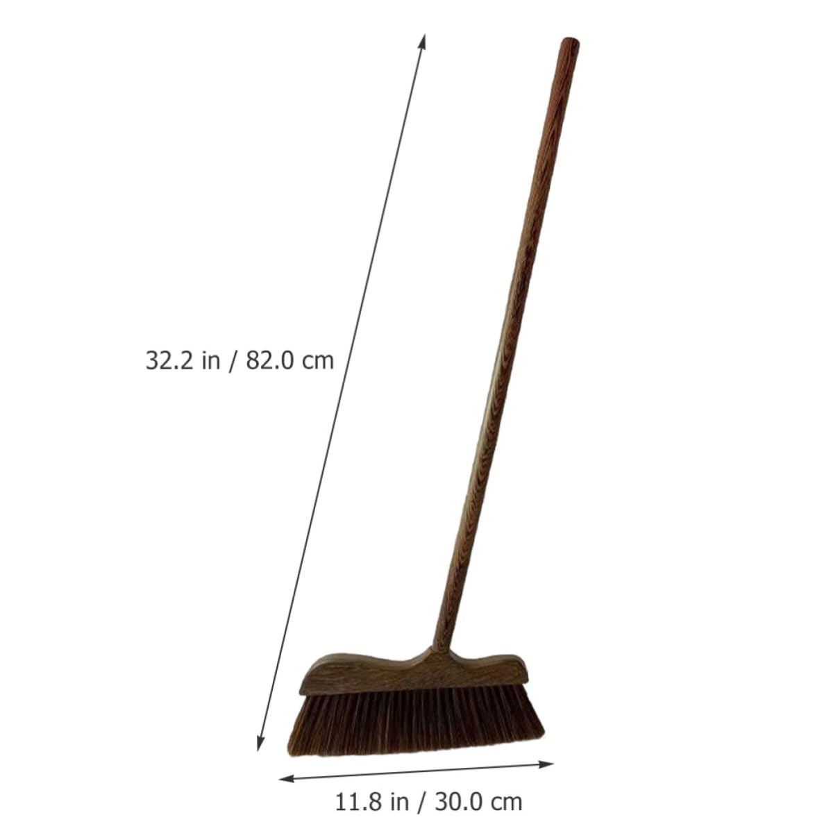 UKCOCO Escoba Manual de Madera de Alas de Gallina, Escoba de Barrido de 3 Tramos, Cerdas Suaves, Portátil, para Limpieza Interior y Barrido de Patio