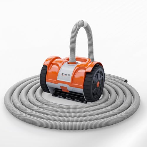 (2025 Upgrade) VINGLI Pool Vacuum Cleaner, Suction Side Wall-Climbing Sweeper for Ground&Inground...