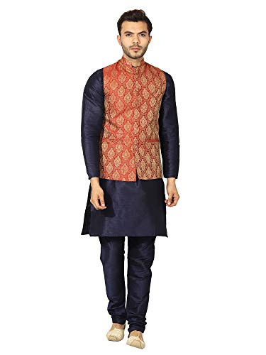 Image of UnM Men Silk Blend Classic Kurta Set