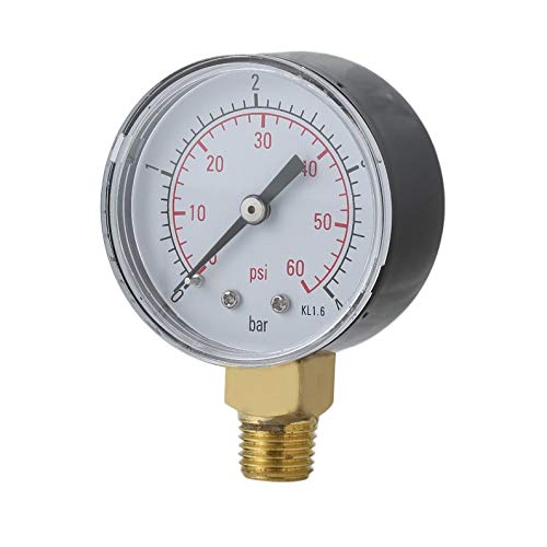 ukYukiko Practical Pool Spa Filter Water Pressure Gauge Mini 0-60 PSI 0-4 Bar TS-50