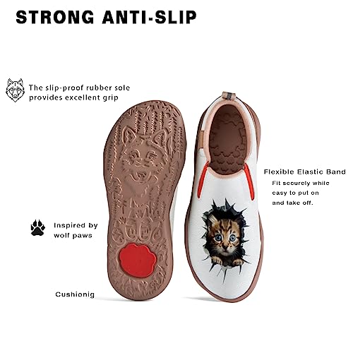 Men's Painted Travel Shoes Slip On Casual Comfortable Lightweight Flat Sole Wide Toe Animal Art 3D3
