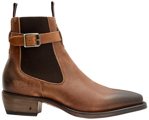 John Varvatos Men's Walker Buckle Chelsea Boot Mid Calf
