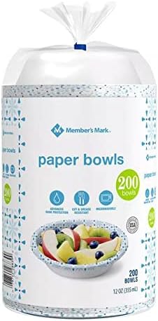 Member Mark Soup/Salad Paper Bowls (12 Oz., 200 CT)