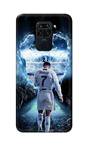 Image of Printed Hard Back Cover Case for Mi Redmi Note 9 Back Cover (Footbal Legend) -1302