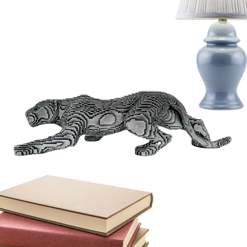 Generisch Figura de guepardo de resina - Escultura decorativa de leopardo de resina, decoración de mesa, arte de leopardo para escritorio sala de estar