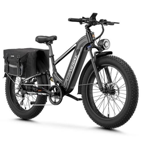 Image of M2 Pro Electric Bike for Adults, 1800W Peak Motor, 85-Mile Long Range | 26 inchx 4 inch Fat Tire Ebike, 48V 17.5Ah Battery Electric Mountain Bike, Dual Suspension, Dual Disc Brakes for Trails & Off-Road