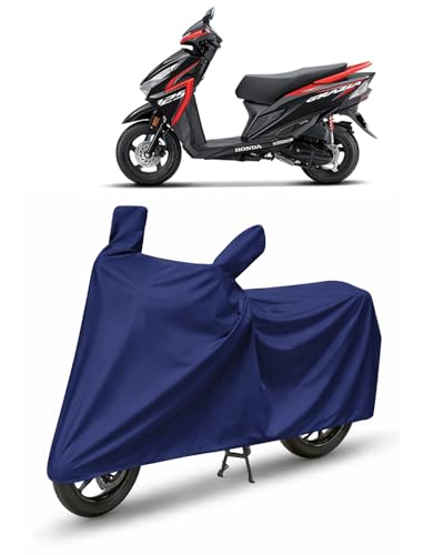 Image of KARKING Bike /SCOOTY Cover for Honda Grazia with Side Mirror Pocket & Buckle Belt | HIGH Material Quality | Weather Resistant
