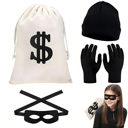 DAOOZHU Disfraz de ladrón, disfraz de ladrón de bancos para carnaval, cosplay, fiesta de disfraces