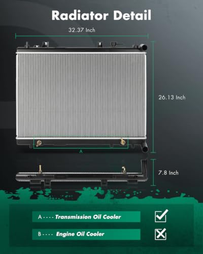 Image of SCITOO 13348 Radiator Aluminum for INFINITI for JX35 2013 3.5L