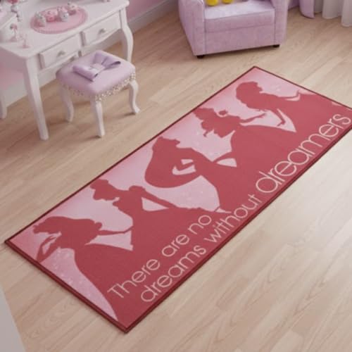Image of Athom Living Disney Princess (Dreams) Runner Carpet 2x4.5 Ft, Soft Printed Mat with Anti-Skid Backing, Durable Washable Runner for Kids Bedroom, Play Area & Playroom Decor