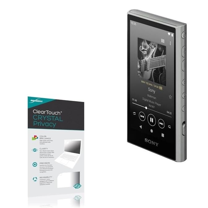 BoxWave Screen Protector Compatible with Sony Walkman NW-A306 - ClearTouch Crystal Privacy (2-Pack), Privacy Screen Protector Flexible Film Clear