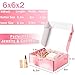 DERZIFUN 6x6x2 inch Glossy Pink Shipping Boxes, 50 Pack Corrugated Cardboard Mailing Boxes for Small Business Packaging, Shipping Candles, Coasters
