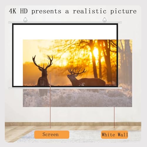Pantalla de proyección 72 pulgadas 16:9 blanca miniatura 3
