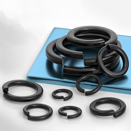 50 Stück Federring M6 Schwarz – Federscheiben aus Edelstahl A2 V2A, Unterlegscheiben Sperringe Beilagscheiben Metallscheiben für Schrauben & Muttern, Rostfrei & langlebig