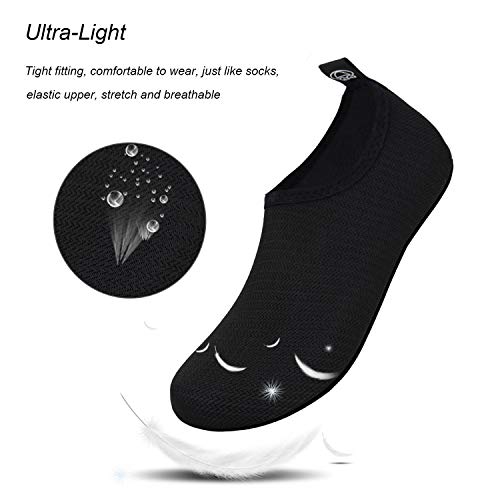 Image of WateLves Water Shoes for Womens Mens Barefoot Quick-Dry Aqua Socks for Beach Swim Surf Yoga Exercise New Translucent Color Soles