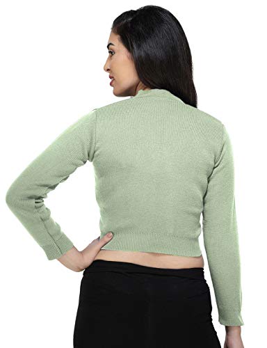Image of Women Winter Wear V-Neck Full Sleeves Regular Fit Woollen Blouse