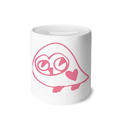 Tirelire céramique oiseau en coeur objet décoratif durable multicolore pour petits et grands