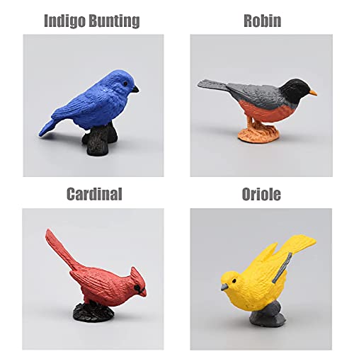 Toy Bird Figures Kids Small Plastic Bird Play Bird Kids Bird Model Backyard Birds Toys Toob Birds Childrens Bird Figurine Toy Birds for Kids Realistic Bird Cake Topper Birthday Party Favors 7 Pieces